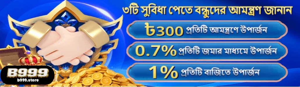 B999 promotions offer daily bonuses and casino cashbacks in Bangladesh