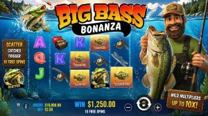 B999 Big Bass Bonanza fishing slot game real money wins